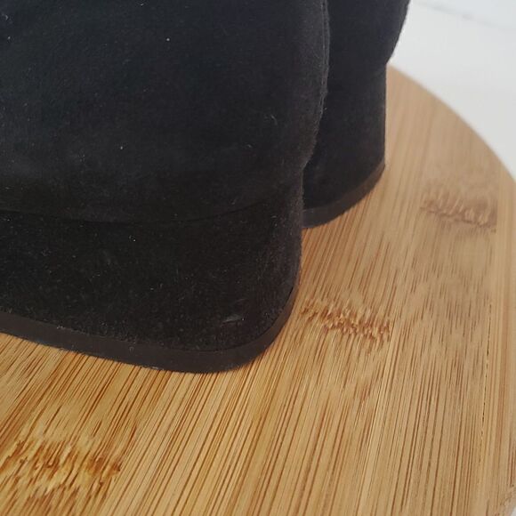 Salvatore Ferragamo Sonia Black Cap Toe Block Heel Pump Size 9 - Picture 8 of 13